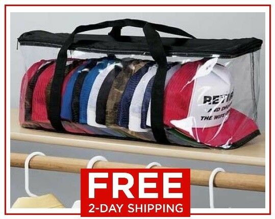 25-30 Baseball Cap Hat Storage Case Organizer Protector Clear Storing Hats Bag