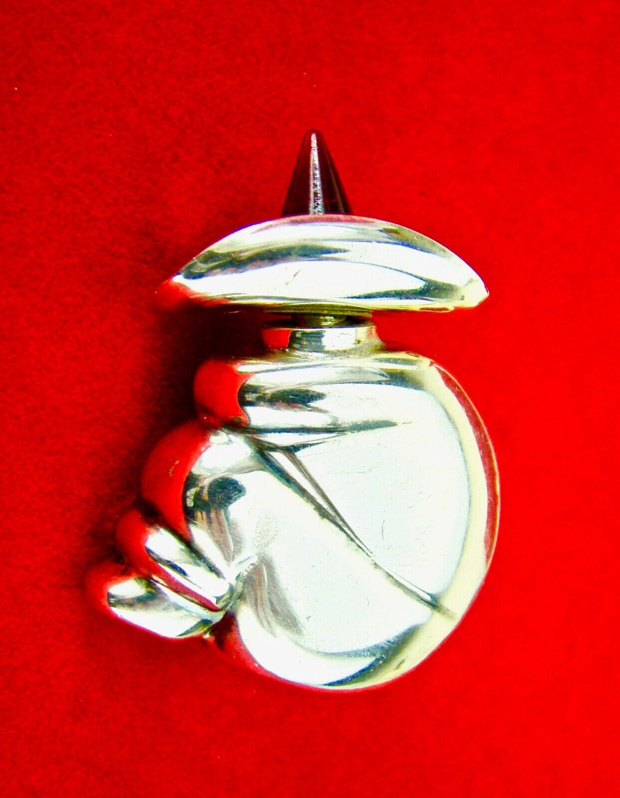Ormex Mexican Sterling Silver Miniature Sleeping Siesta Man Perfume Brooch