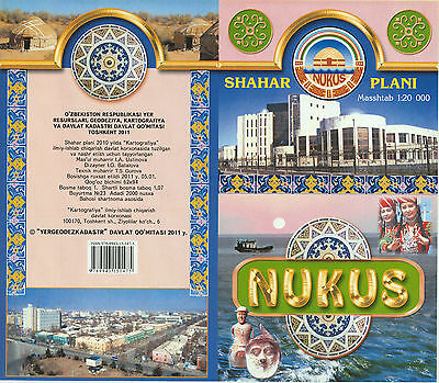 Nukus (uzbekistan). City Map 1:20 000. Qoraqalpog'iston Respublikasi 1:1 000 000