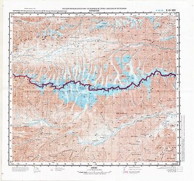 Kyrgyzstan Topographic Maps - Karabulak (china) 1:200 000, Ed. 2002