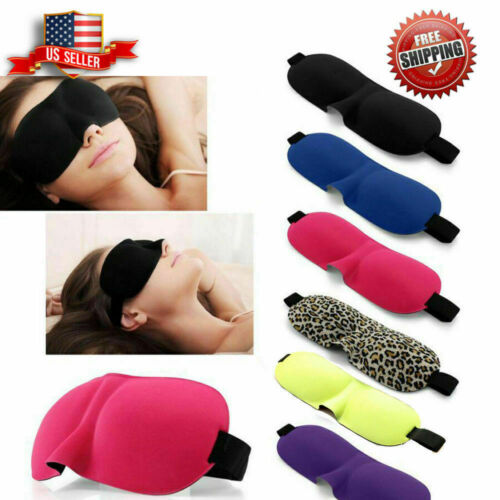 3d Eye Mask Sleep Soft Padded Shade Cover Rest Relax Sleeping Blindfold Travel