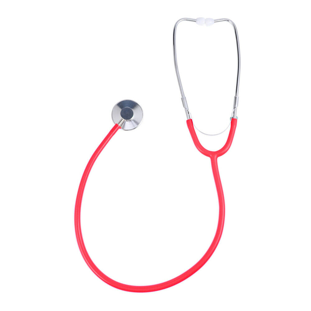 Red Children Medical Toys Single Sided Virtual Stethoscope Simulation Medical Eq