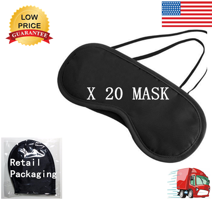 20 Lot Eye Mask Sleep Shade Cover Blindfold Rest Relax Travel Sleeping Aid Patch