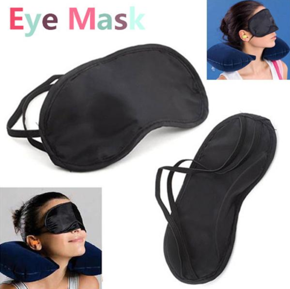 Silk Black Sleep Eye Cover