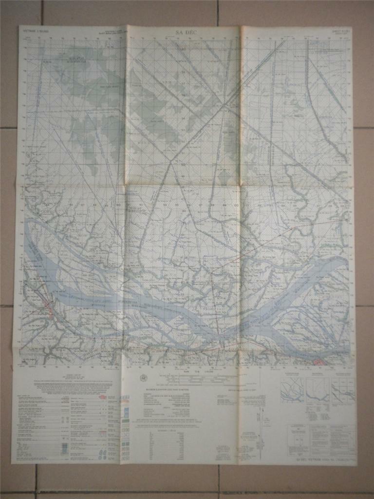 Sa Dec Vinh Long Airbase Pbr Navy Mekong Delta Vietnam Map 6129 I L7014