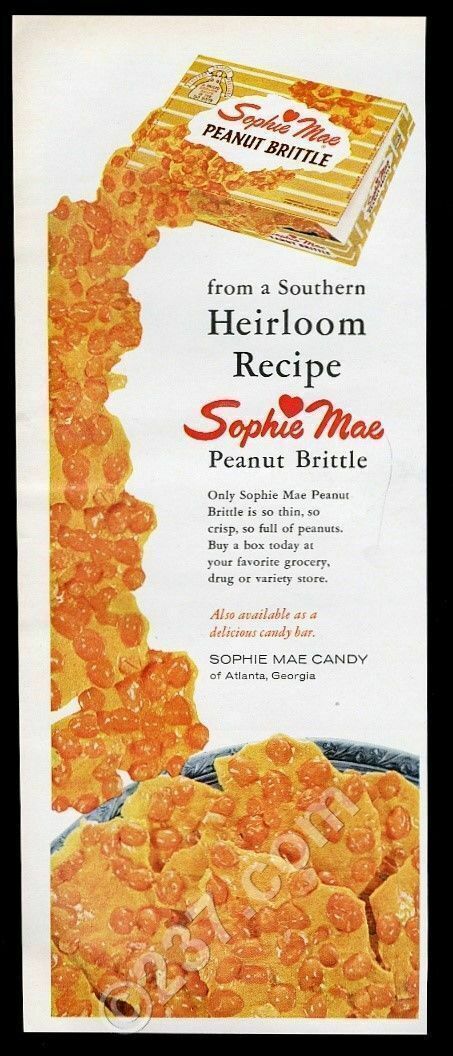 1965 Sophie Mae Peanut Brittle Photo Vintage Print Ad