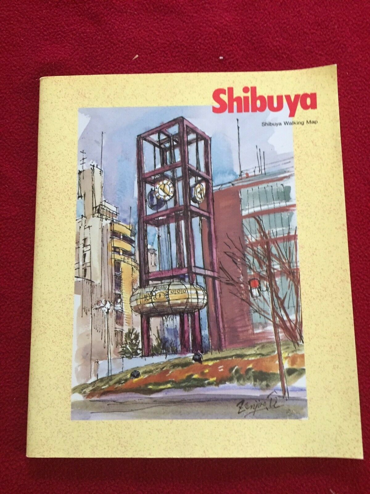 Shibuya Walking Map In English Paperback Tokyo Japan Illustrated Tourist Guide