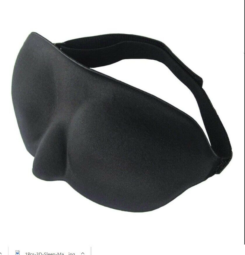 Sleeping Mask Blindfold 2 Pack 3d Molded Eye Mask Adjustable Black Out Light