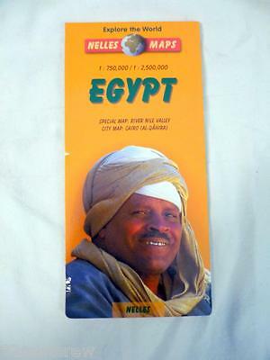 Vtg 1990s Nelles Maps Egypt Special Map River Nile Valley  City Map Cairo