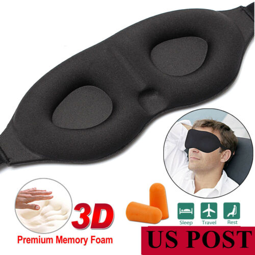 Top Comfortable Travel 3d Eye Mask Soft Padded Shade Cover Relax Sleep Blindfold