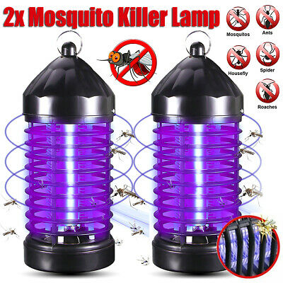 2pack Electric Uv Mosquito Killer Lamp Outdoor/indoor Fly Bug Insect Zapper Trap
