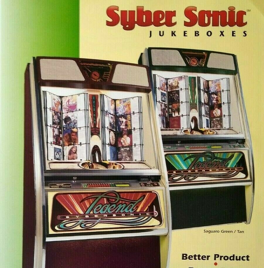 Rockola Syber Sonic Jukebox Flyer Original Phonograph Music Art Print Sheet 1996