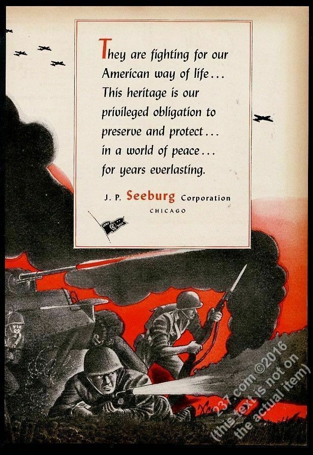 1945 Seeburg Jukebox Wwii Us Army Tank Soldier Art Vintage Trade Print Ad