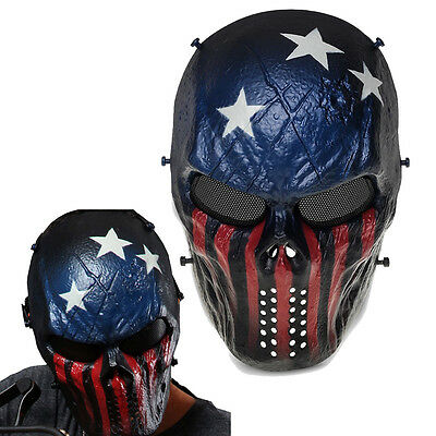 Cs Game Skull Skeleton Full Face Tactical Paintball Airsoft Protect Cover