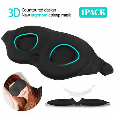 Travel Sleep Eye Mask 3d Memory Foam Padded Shade Relax Sleeping Blindfold Plugs