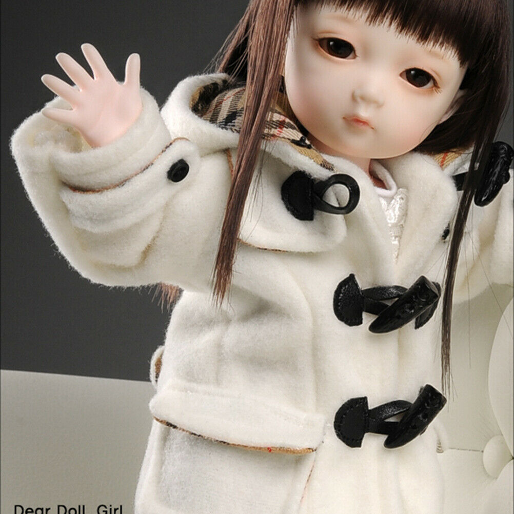 [dollmore] 10.5 Inch High Bjd  Usd Outfitsdear Doll Size - Duffle Coat (white)