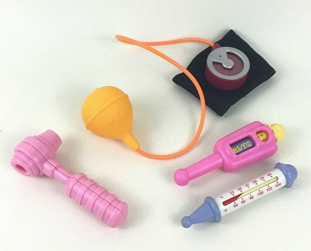 Fisher Price Medical Kit Play Doctors Nurse Toys Lot Of 4 Pink Girls Gauge 1997