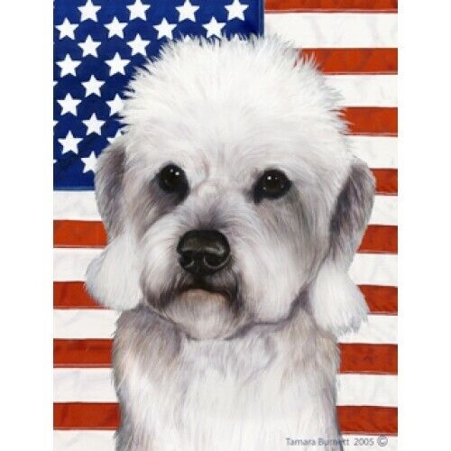 Patriotic (d2) Garden Flag - Pepper Dandie Dinmont Terrier 322111