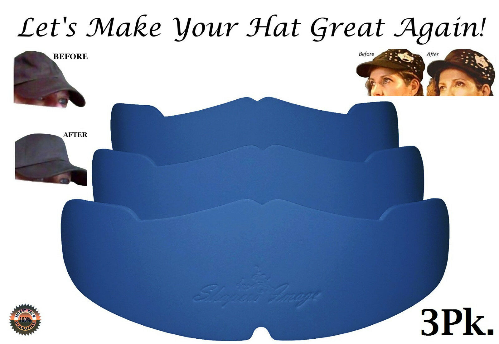 Low Profile Caps Crown Inserts, Hat Shaper, Brim Hat Liner, Hat Storage Aide New