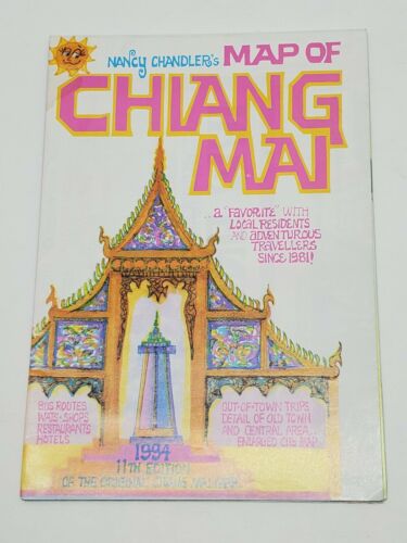 Vtg Nancy Chandler's Map Of Chiang Mai 11th Edition Travel Souvenir Illustrated